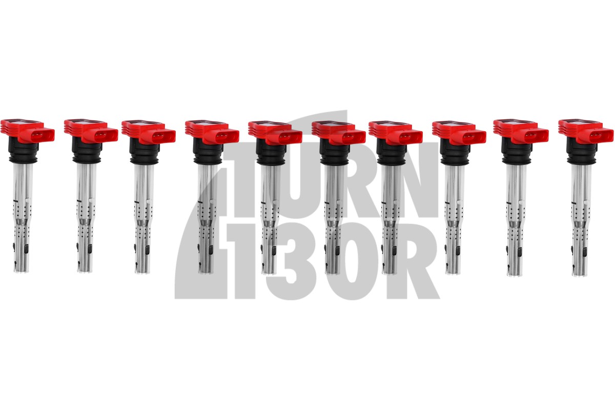NGK red coil packs designed for Audi R8 V10 and Lamborghini Huracan NGK red coil packs designed for Audi R8 V10 and Lamborghini Huracan