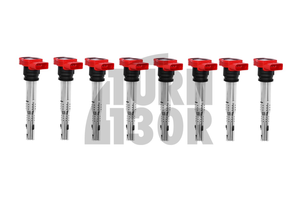 NGK red coil packs designed for the Audi RS4 B7, compatible with the Audi R8 NGK red coil packs designed for the Audi RS4 B7, compatible with the Audi R8