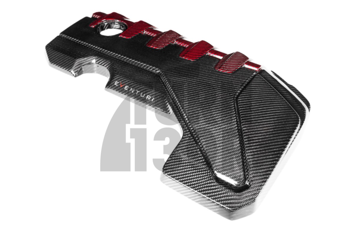 Eventuri Carbon Fiber / Red Kevlar Engine Cover for Audi RS3 8V.5 / TTRS 8S and RS3 8Y Eventuri Carbon Fiber / Red Kevlar Engine Cover for Audi RS3 8V.5 / TTRS 8S and RS3 8Y