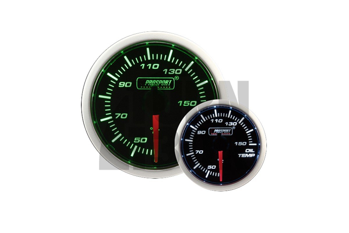 52mm oil temperature Gauge Green / White Prosport 52mm oil temperature Gauge Green / White Prosport