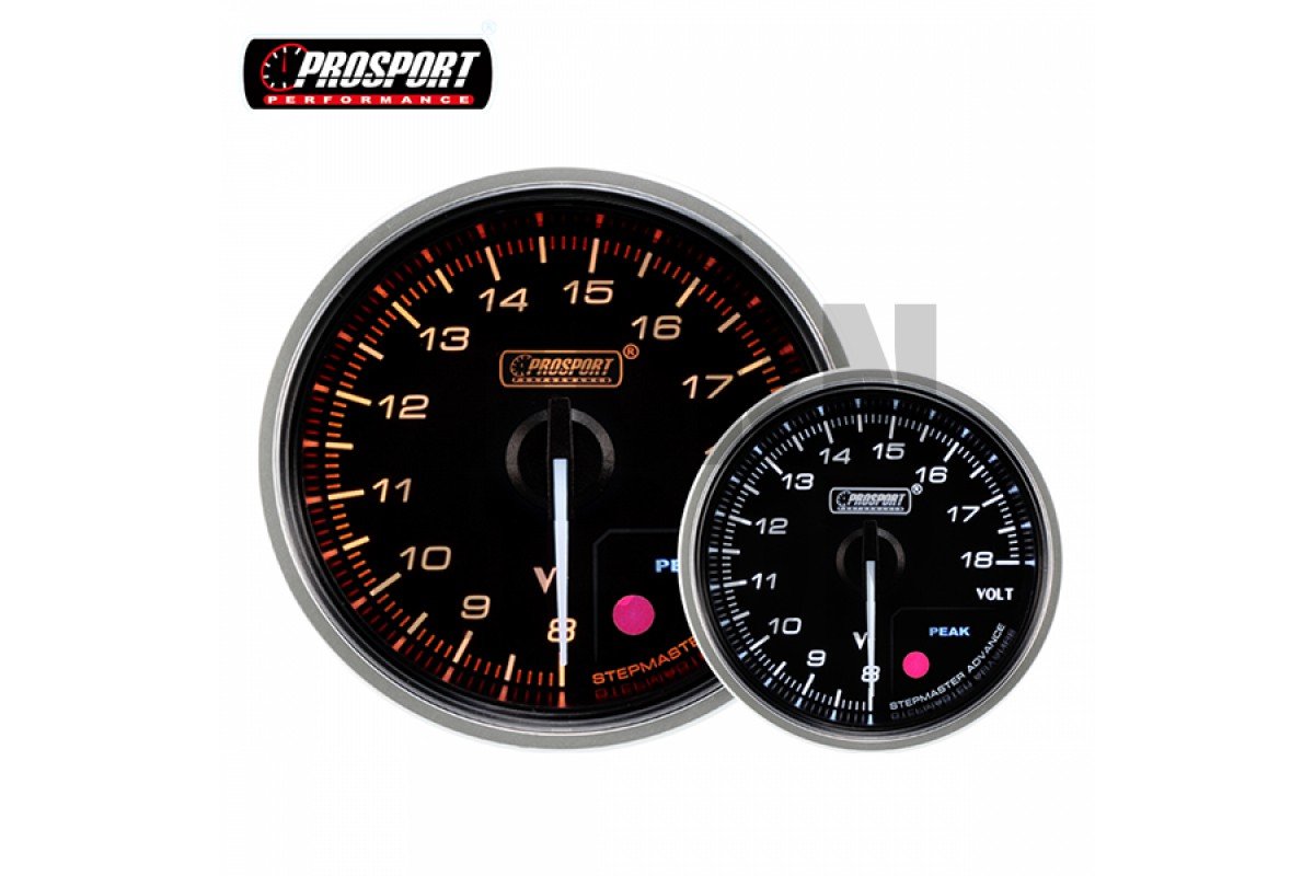 52mm Red / White Volt Gauge Prosport Supreme 52mm Red / White Volt Gauge Prosport Supreme