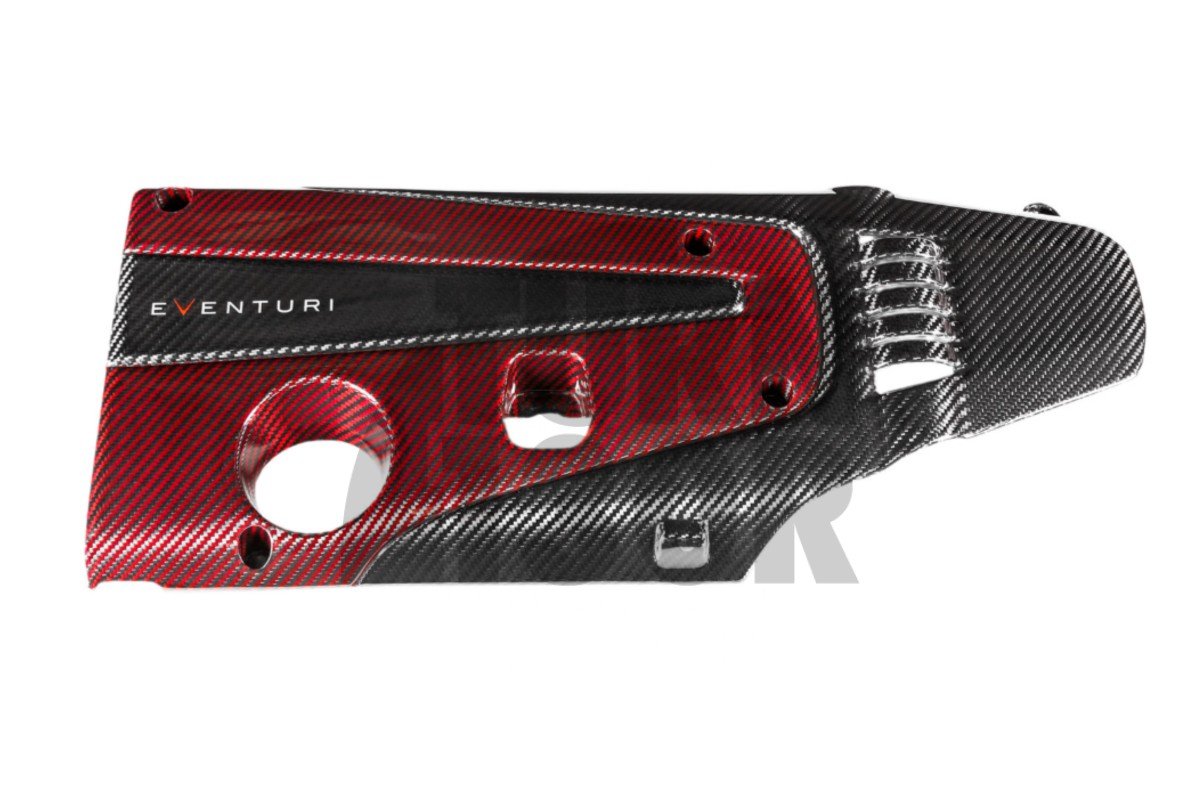 Honda Civic Type R FK2 / FK8 Carbon Fiber / Red Kevlar Engine Cover by Eventuri Honda Civic Type R FK2 / FK8 Carbon Fiber / Red Kevlar Engine Cover by Eventuri