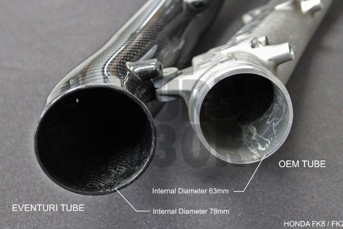 Eventuri Carbon Fiber Turbo Inlet Tube for Honda Civic Type R FK8 Eventuri Carbon Fiber Turbo Inlet Tube for Honda Civic Type R FK8