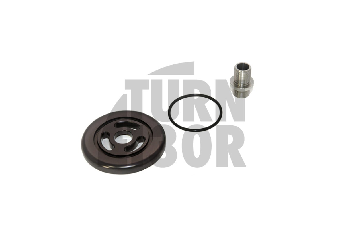 R35 GTR Billet Adapter With Street Oil Filter Alpha Performance R35 GTR Billet Adapter With Street Oil Filter Alpha Performance